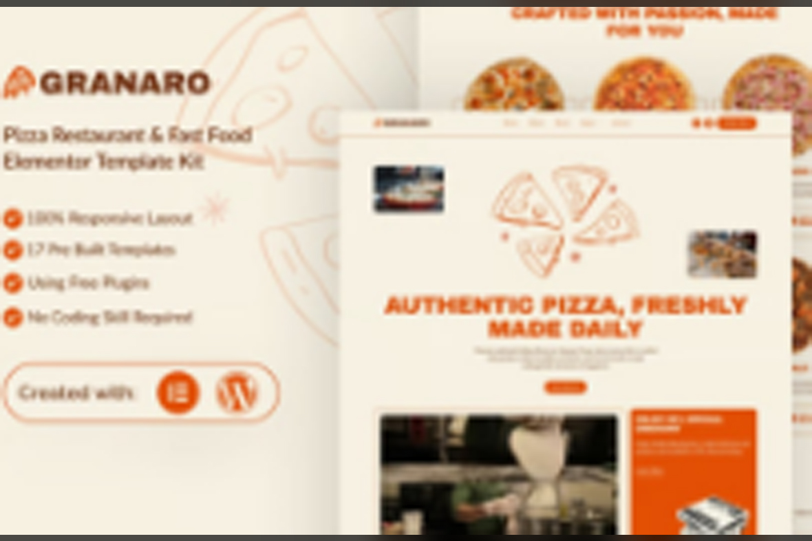 Granaro – Pizza Restaurant and Fast Food Elementor Template Kit October 4, 2025