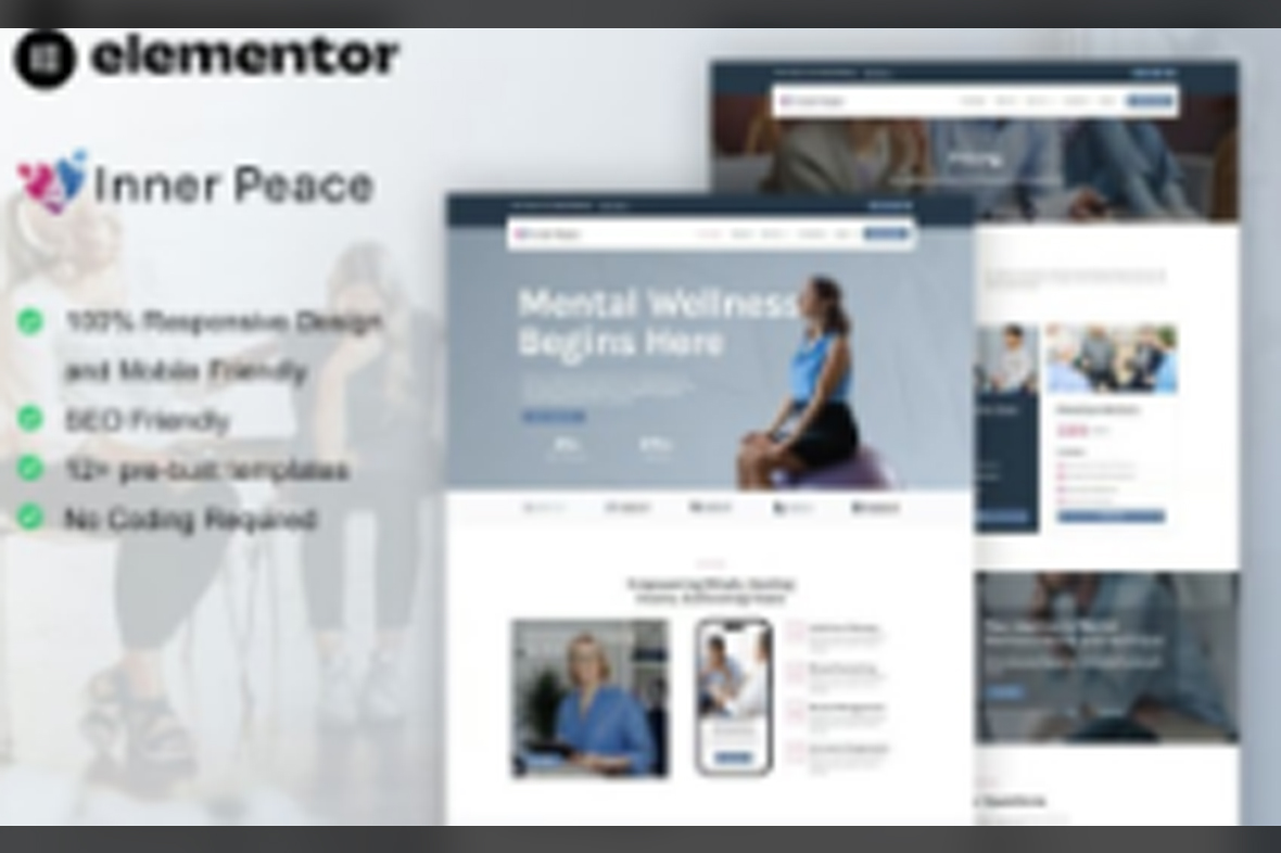 InnerPeace – Mental Health Care Elementor Template Kit June 19, 2025