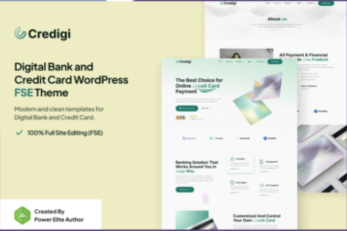 Credigi – Digital Bank and Credit Card WordPress Theme v1.0.2