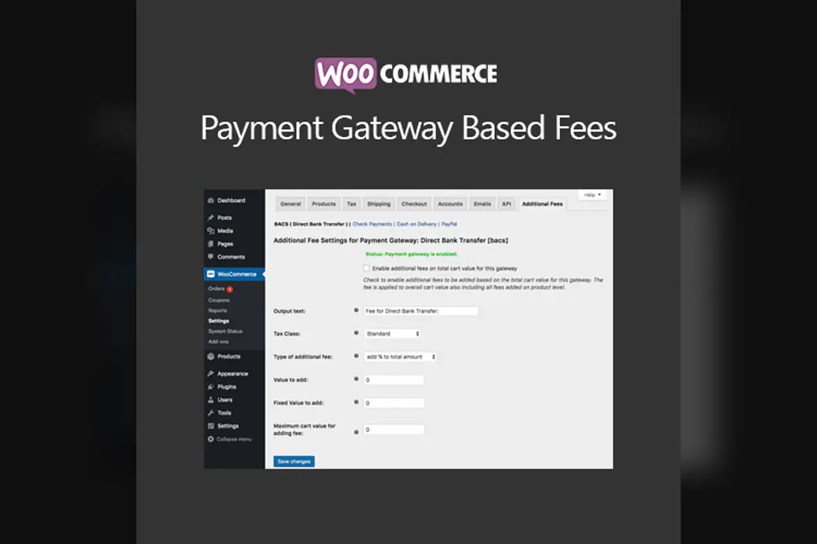 WooCommerce Payment Gateway Based Fees