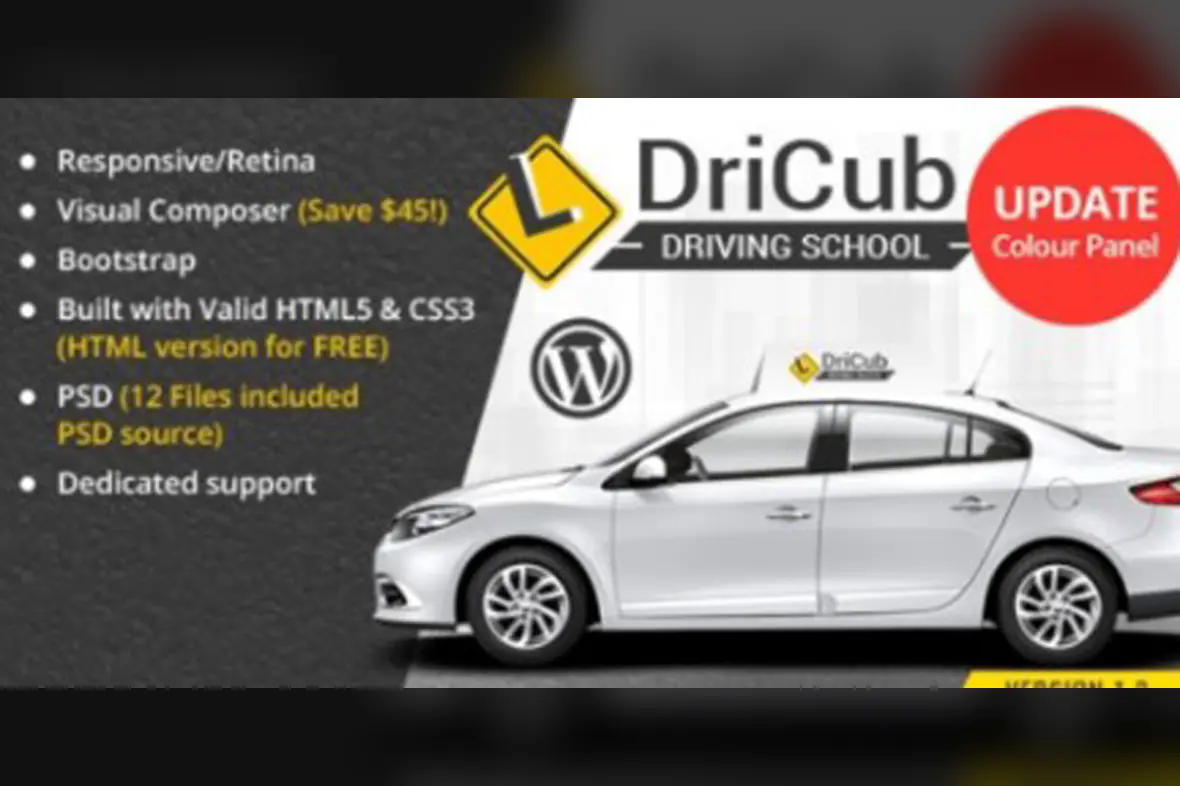 DriCub – Driving School WordPress Theme v3.5