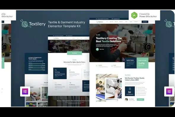 Textilery – Textile & Garment Industry Elementor Template Kit