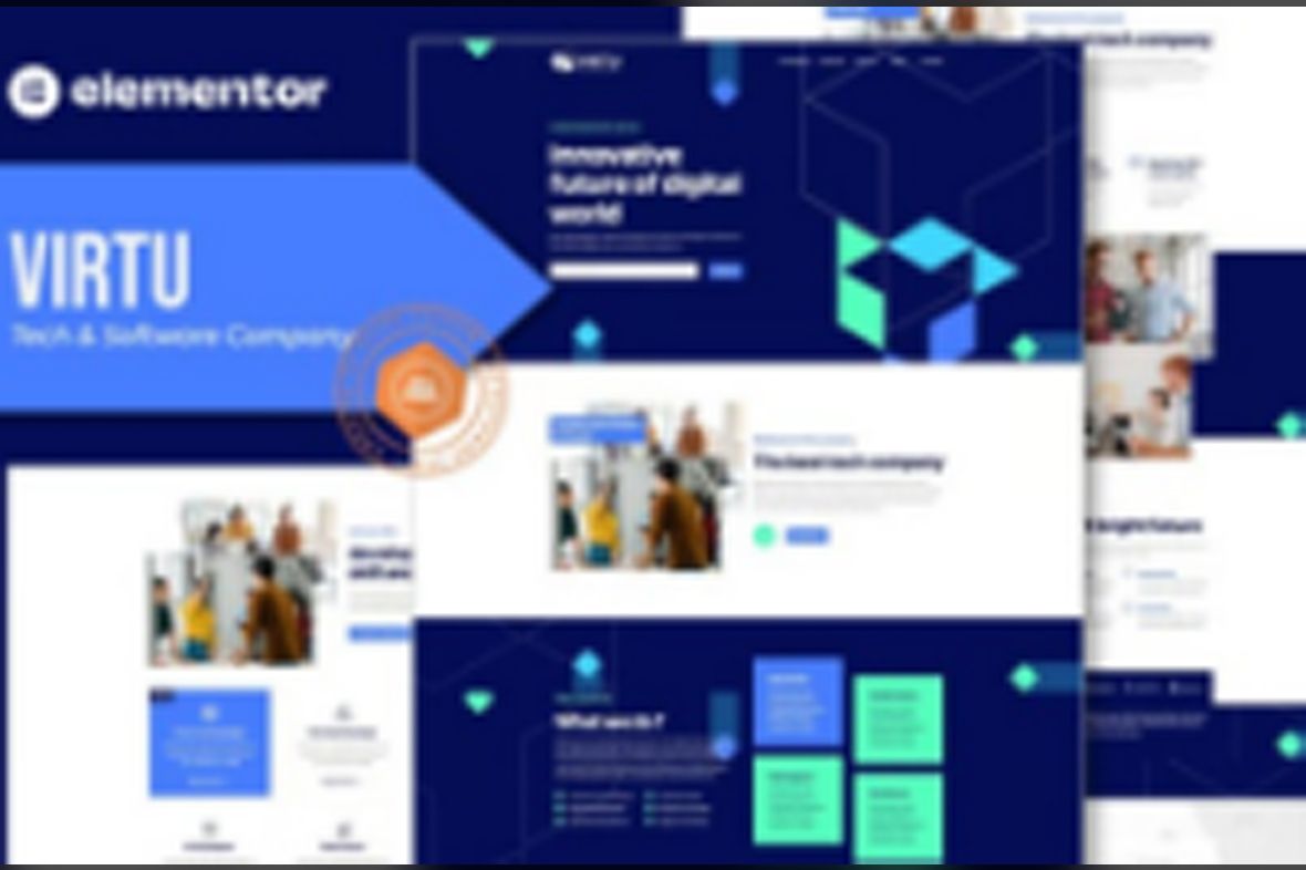 Virtu – Tech and Software Company Elementor Template kit November 26, 2025