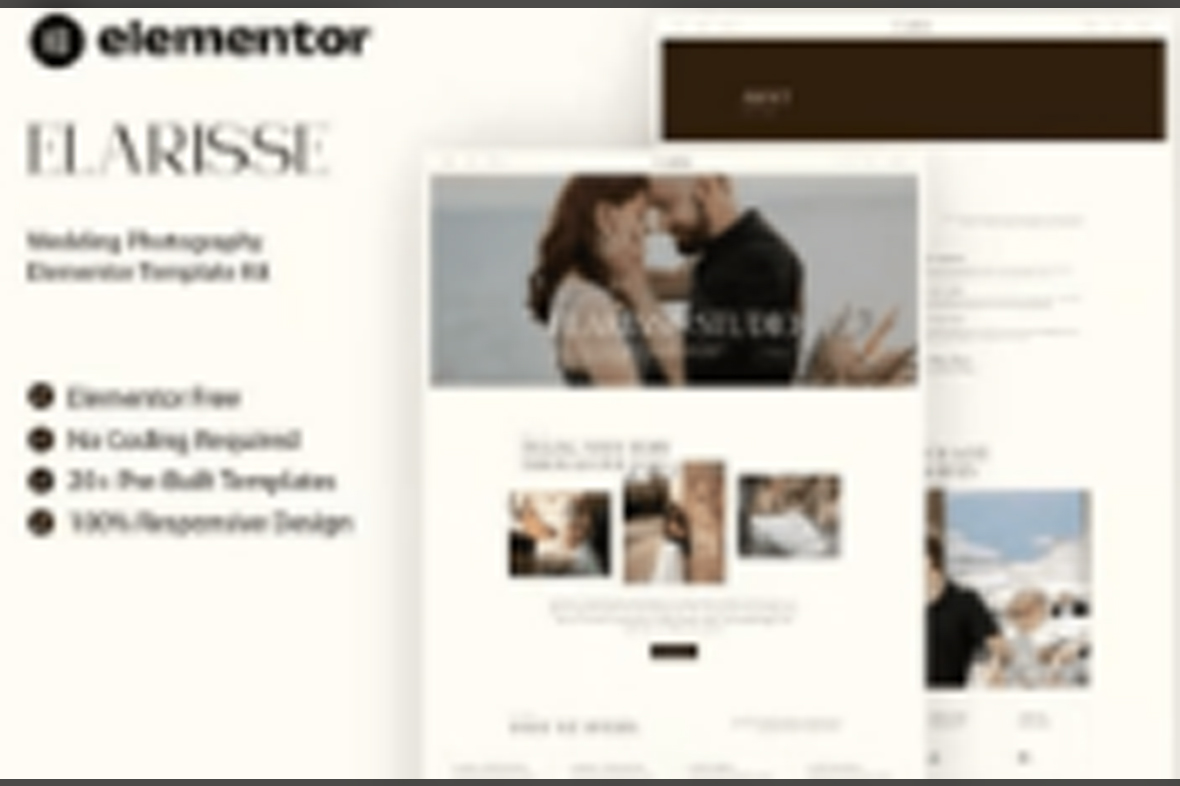 Elarisse – Wedding Photography Elementor Template Kit May 3, 2025