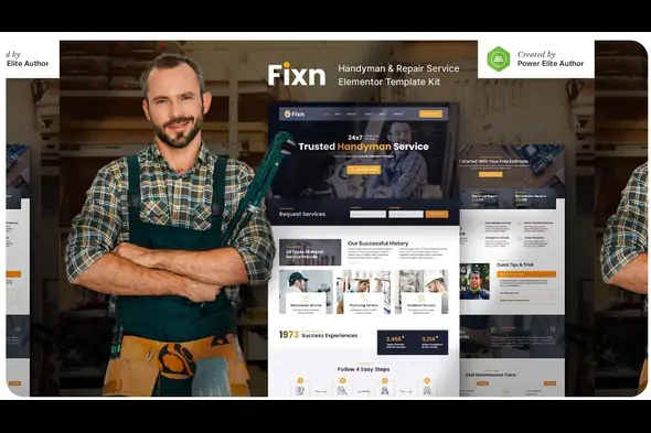 Fixn – Handyman & Repair Service Elementor Template Kit