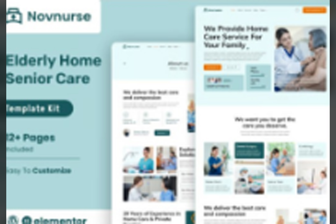 Novnurse – Elderly and Senior Care Services Elementor Template Kit June 19, 2025