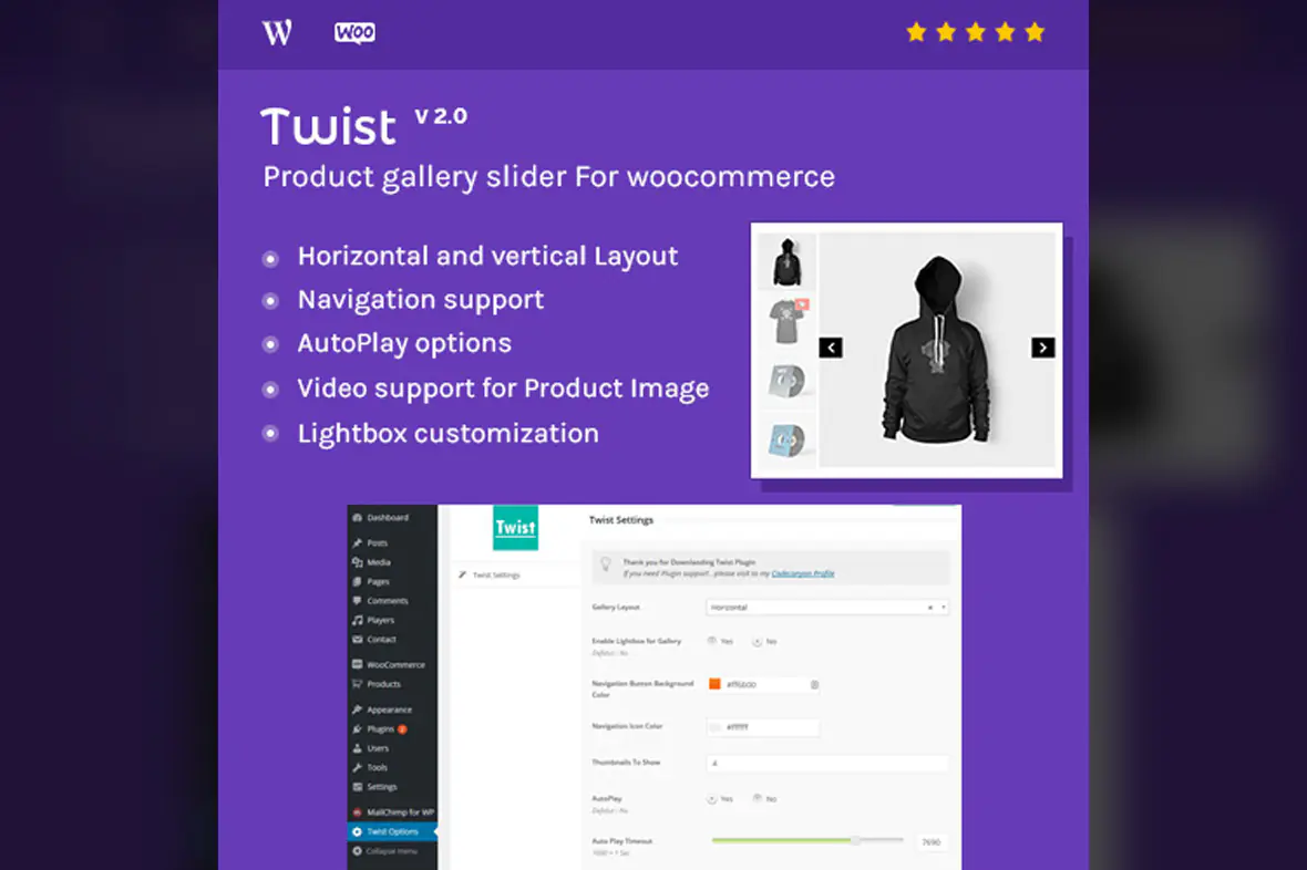 Product Gallery Slider for Woocommerce – Twist