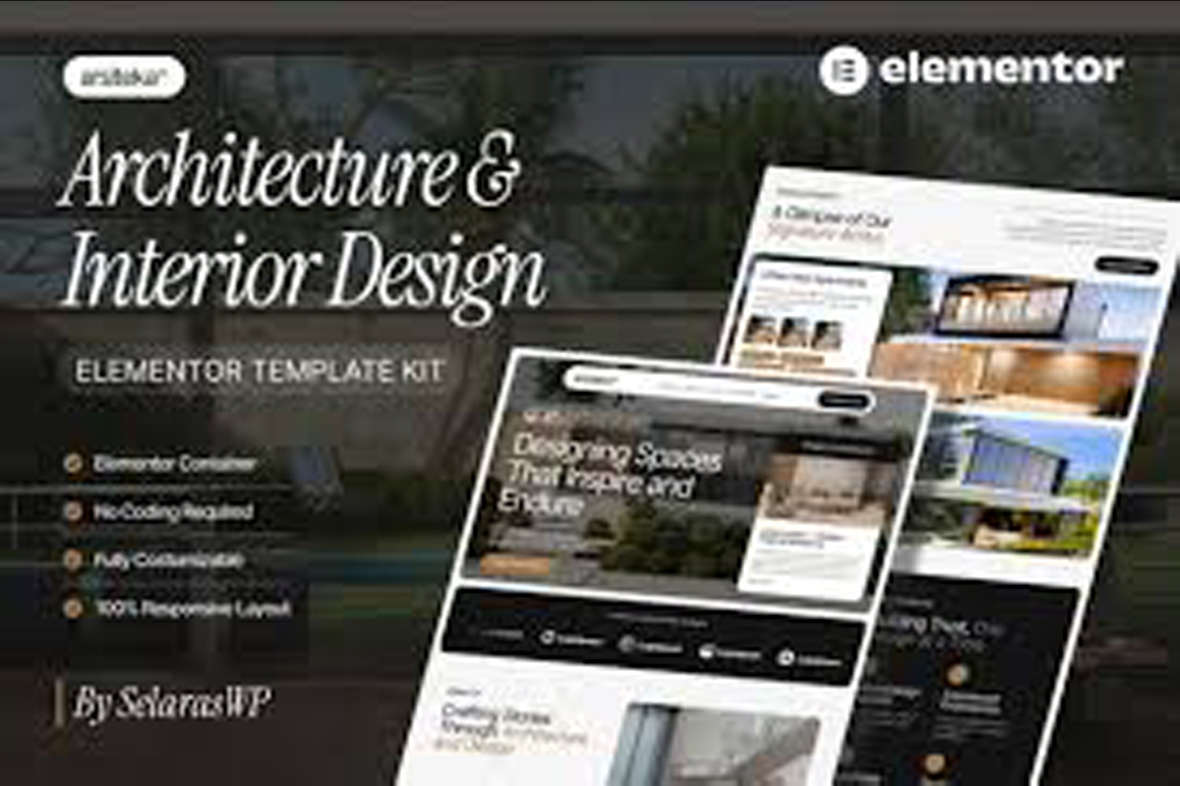 Arsiteka – Architecture and Interior Design Elementor Template Kit October 15, 2025