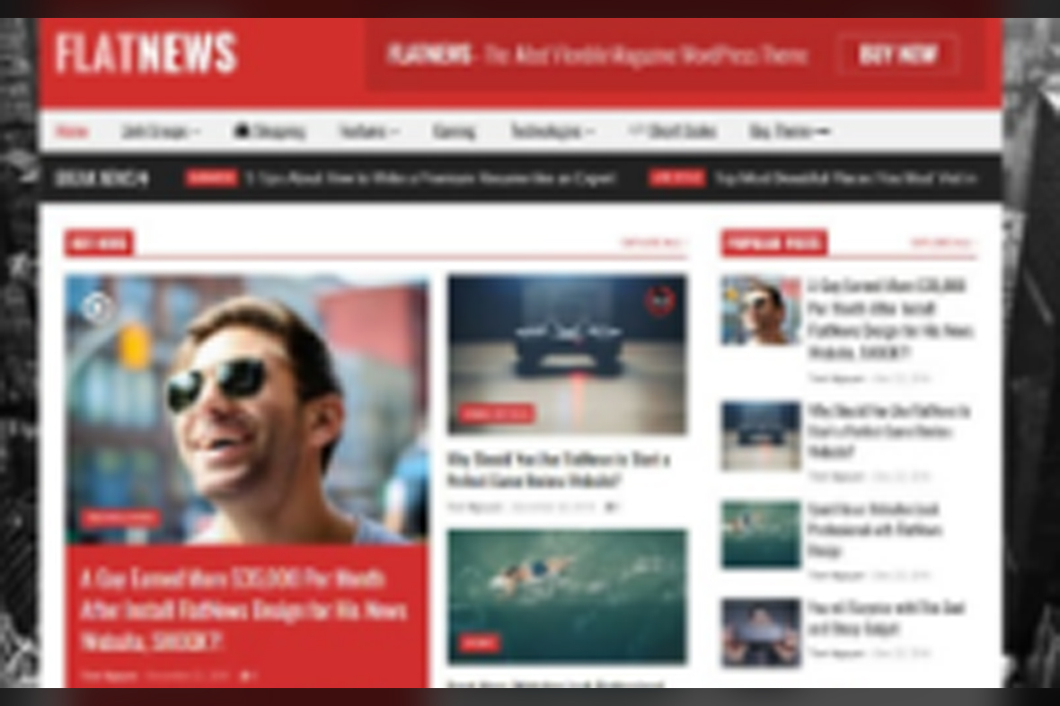 FlatNews – Responsive Magazine WordPress Theme v6.1