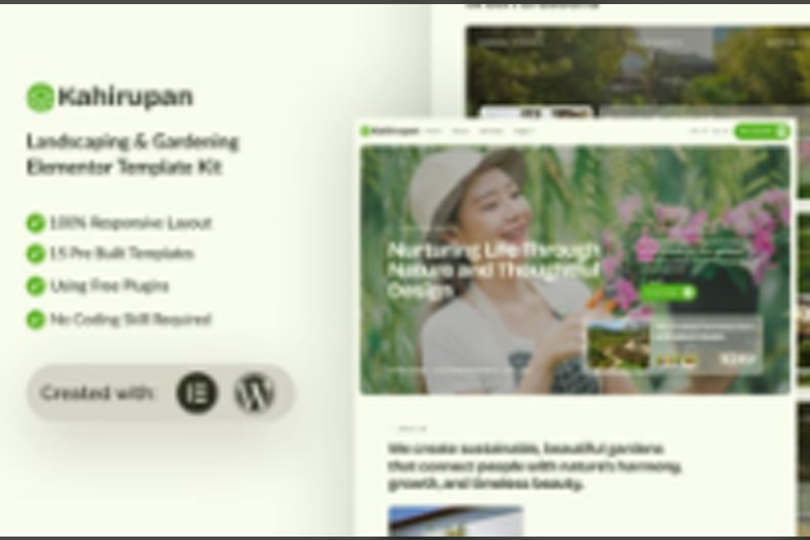 Kahirupan – Landscape and Gardening Elementor Template Kit October 16, 2025