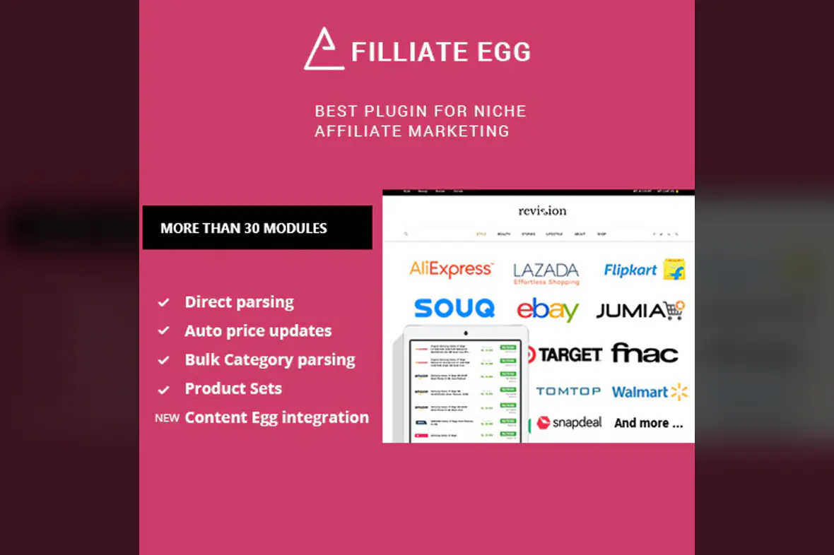 Affiliate Egg – Niche Affiliate Marketing WordPress Plugin