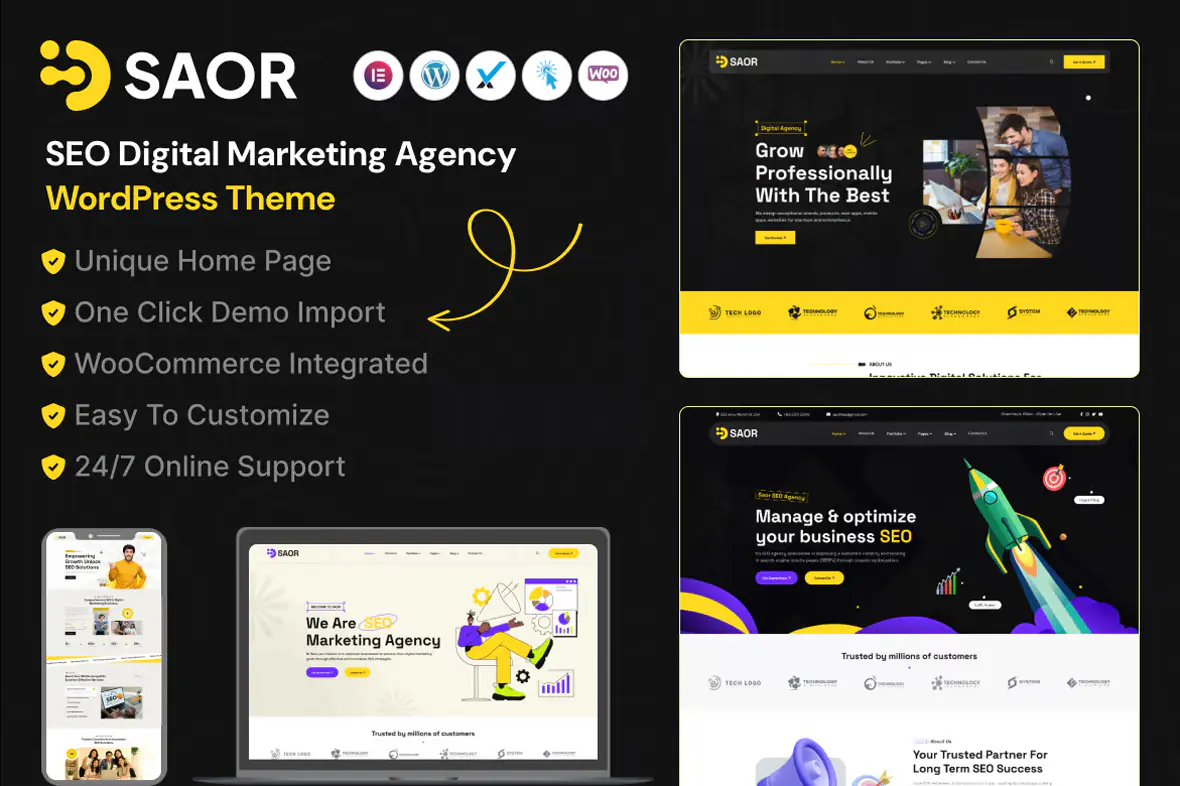 Saor - SEO Digital Marketing Agency WordPress Them