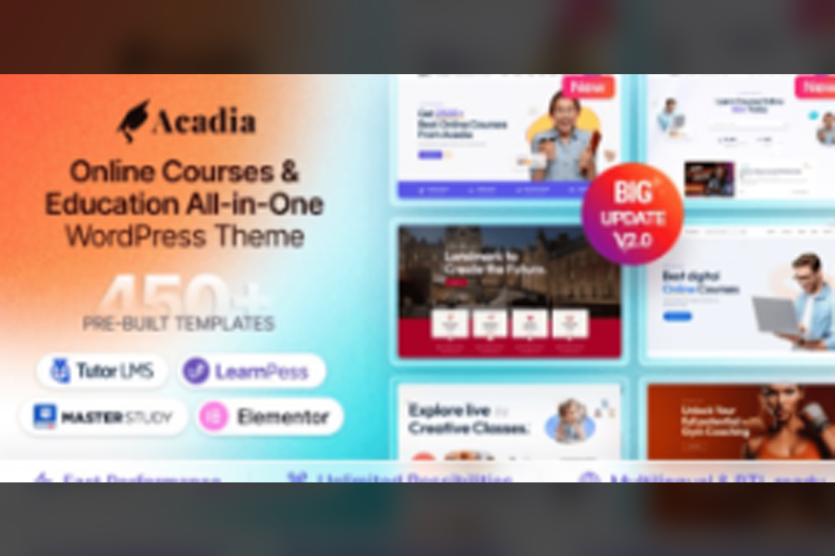 Acadia – Education WordPress Theme v2.2.6