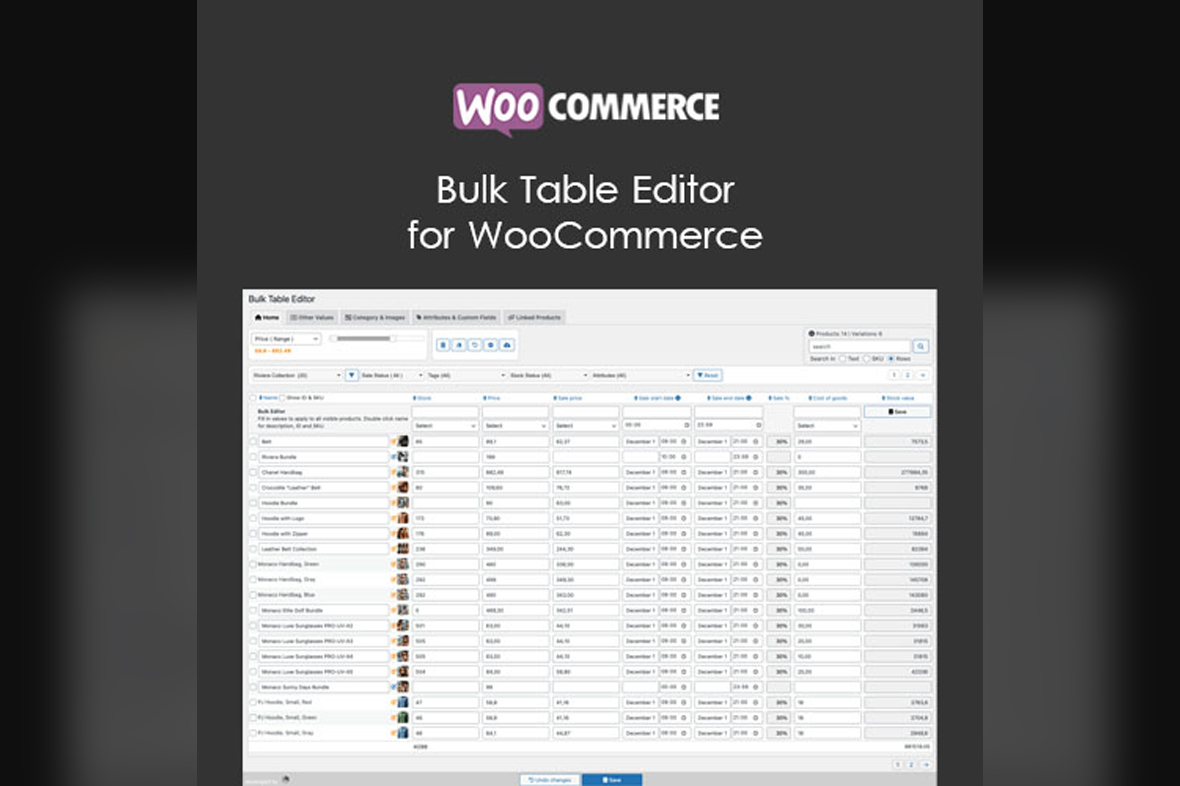 Bulk Table Editor for WooCommerce v2.5.11
