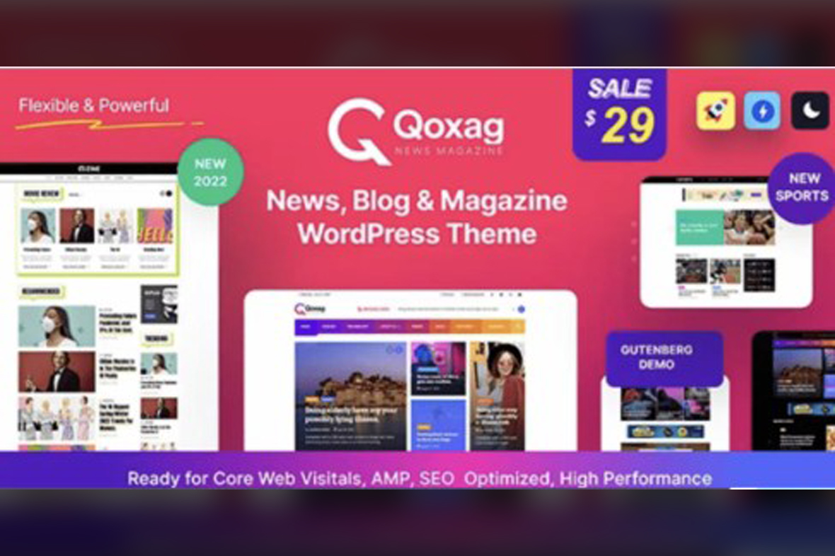 Qoxag – WordPress News Magazine Theme v2.0.9