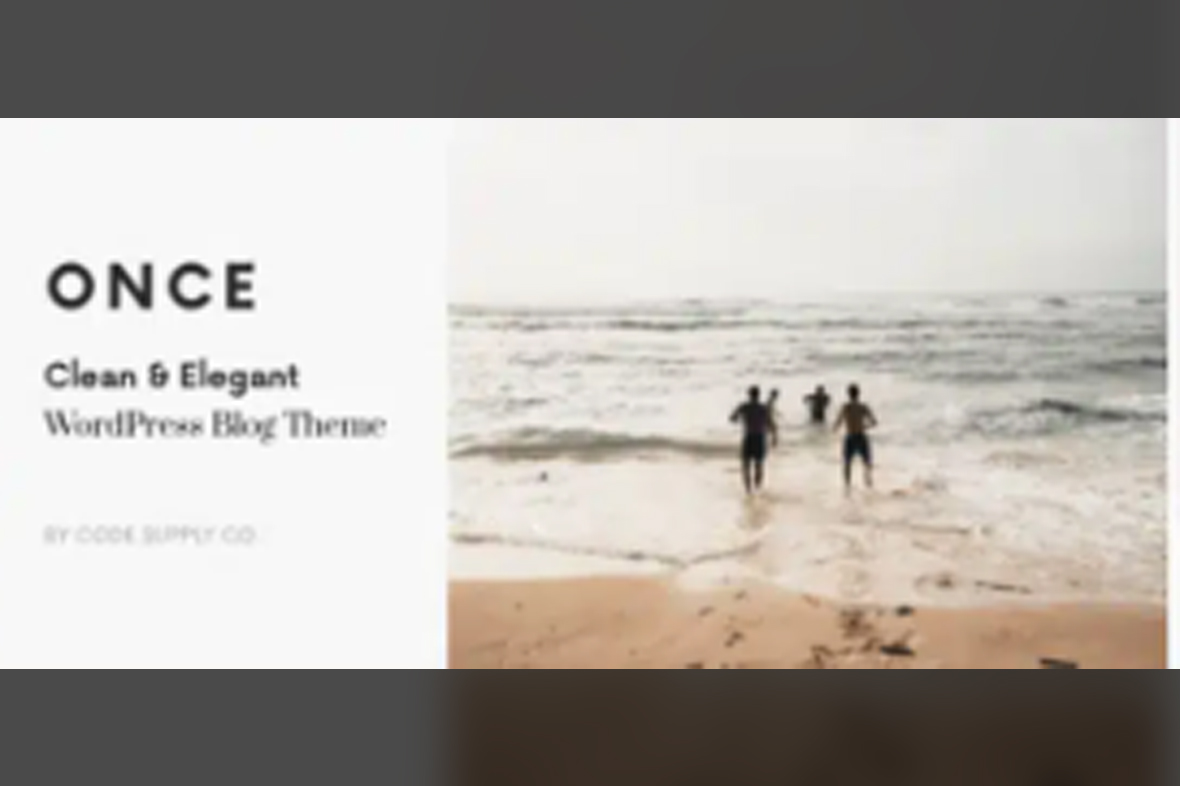 Once – Clean and Elegant WordPress Blog Theme v1.2.9