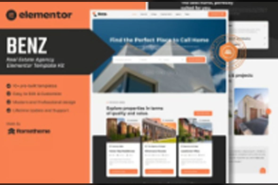 Benz – Real Estate Elementor Template Kit May 24, 2025