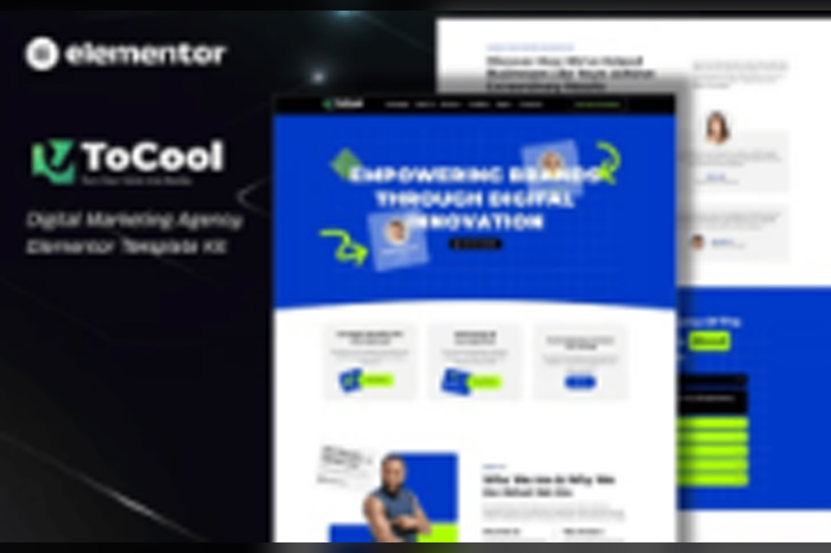 Tocool – Digital Marketing Agency Elementor Template Kit May 3, 2025