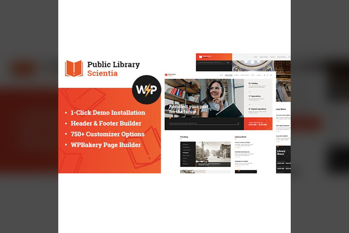 Scientia Public Library & Book Store Education WordPress Theme v1.2.5.1