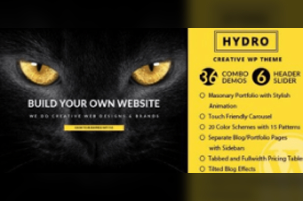 HYDRO – One Page Portfolio WordPress Theme v3.3