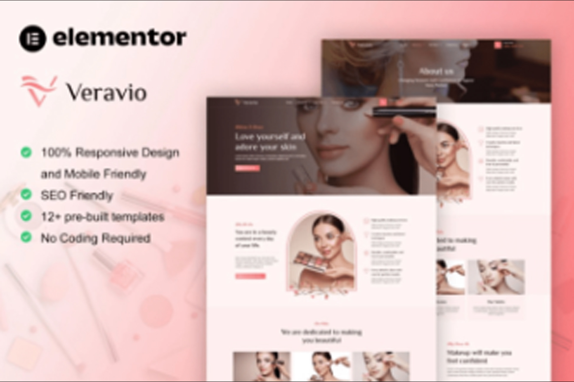 Veravio – Makeup Artist and Hair Stylist Elementor Template Kit Mar-15