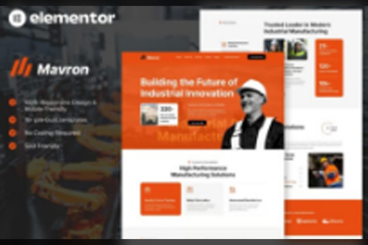 Mavron – Industrial and Manufacturing Elementor Template Kit December 1, 2025