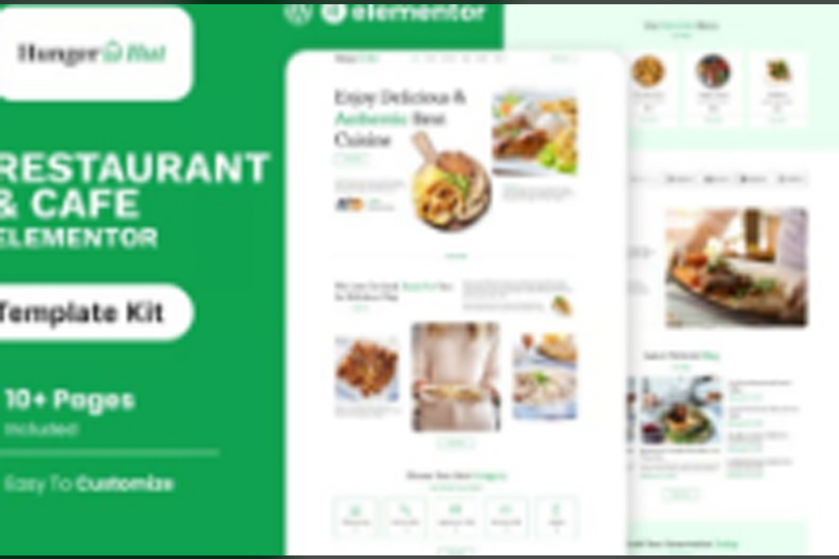 HungerHut – Restaurant and Cafe Elementor Template Kit May 17, 2025