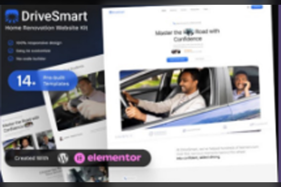 DriveSmart – Driving School Website Elementor Template Kit November 24, 2025