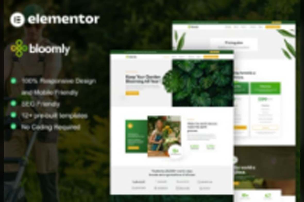 Bloomly – Landscape and Gardening Service Elementor Pro Template Kit July 30, 2025