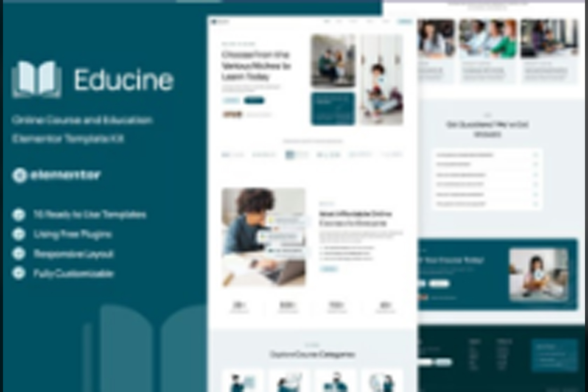 Educine – Online Course and Education Elementor Template Kit July 30, 2025