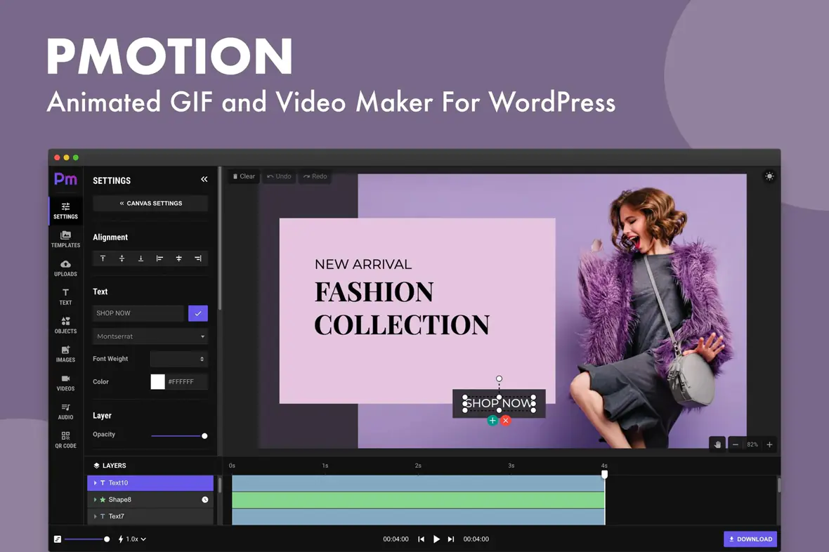 Pmotion - Animated GIF & Video Maker For WordPress