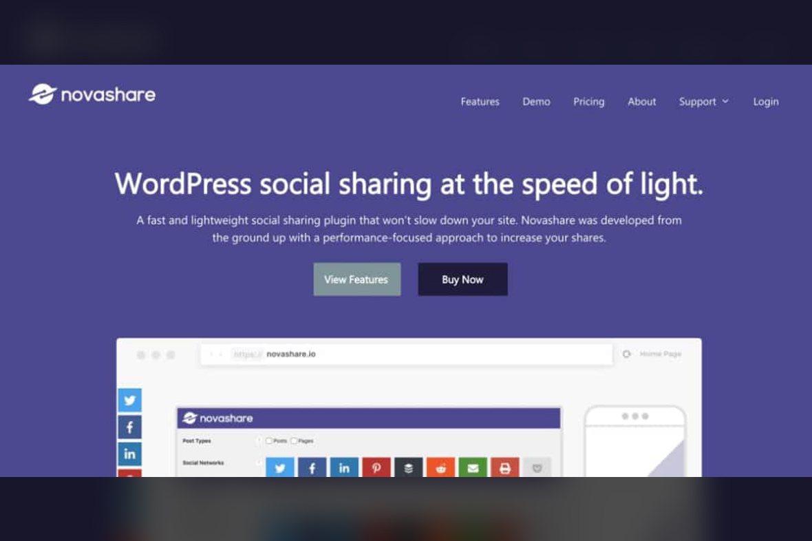 Novashare – WordPress Social Sharing Plugin v1.5.9