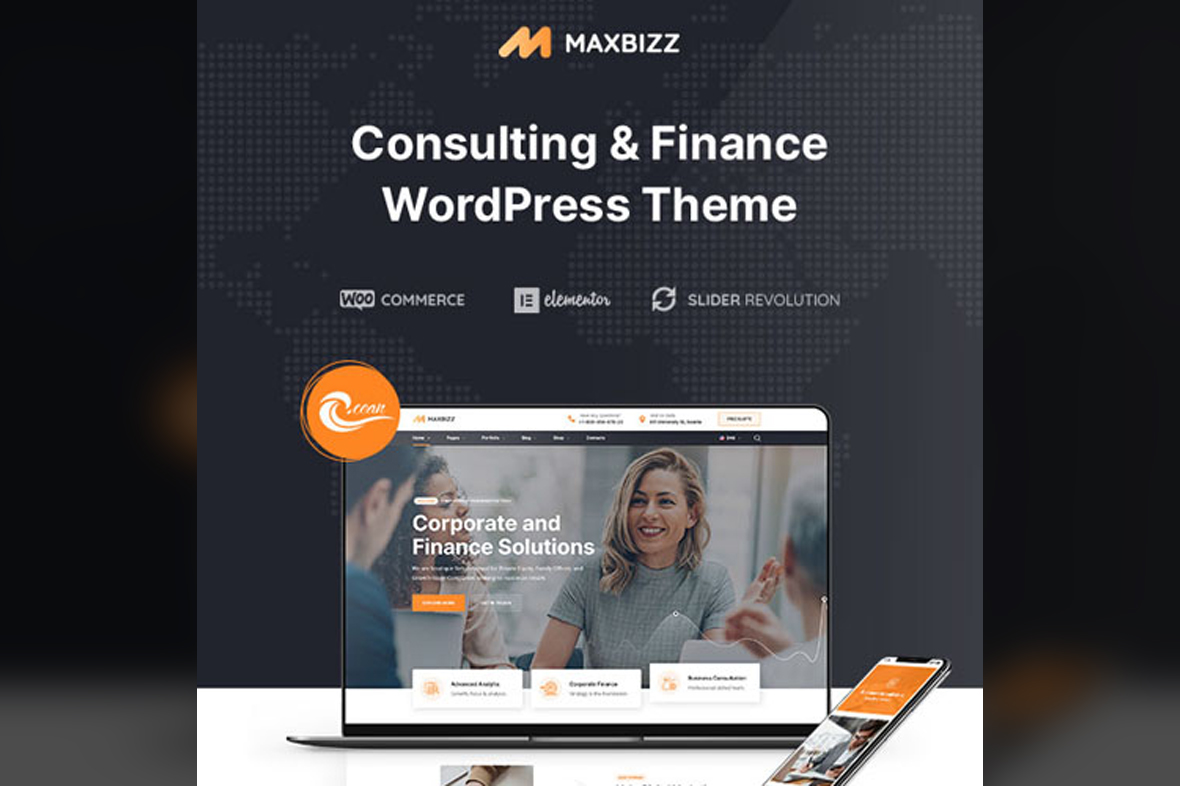 Maxbizz – Consulting & Financial Elementor WordPress Theme v1.2.3.17