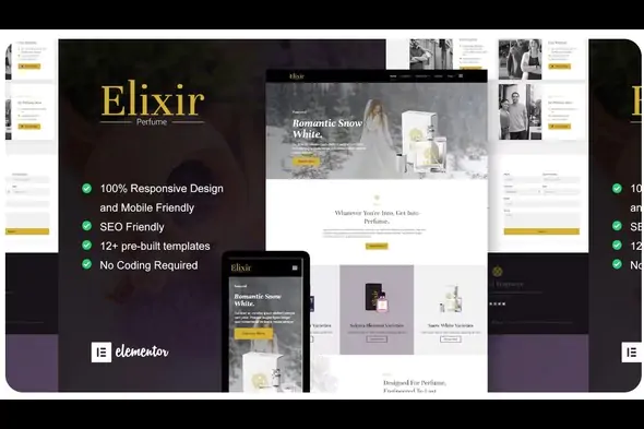 Elixir – Perfume Maker Elementor Template Kit