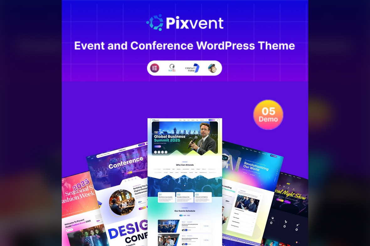 Pixvent – Event and Conference WordPress Theme v1.1