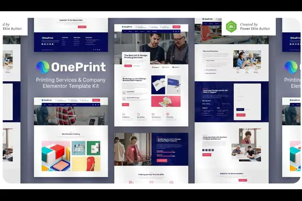 OnePrint – Printing Services Company Elementor Template Kit