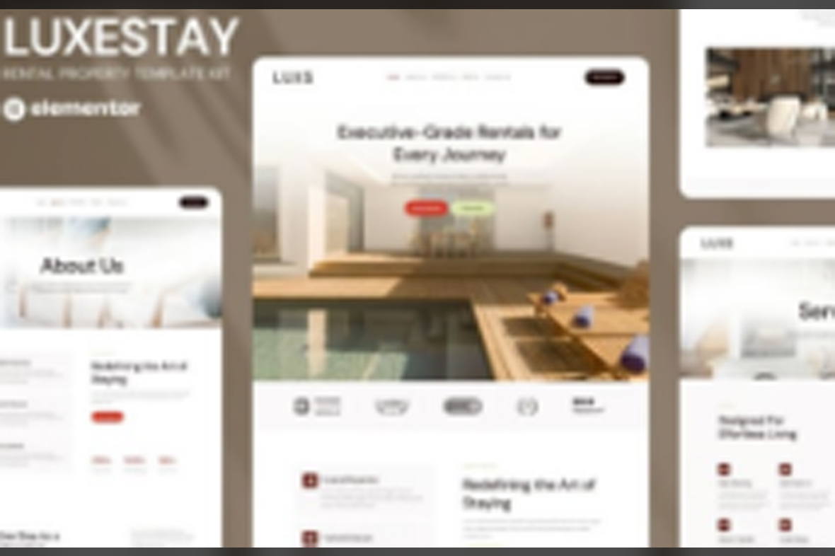 LuxeStay – Rental Property Elementor Template Kit July 10, 2025