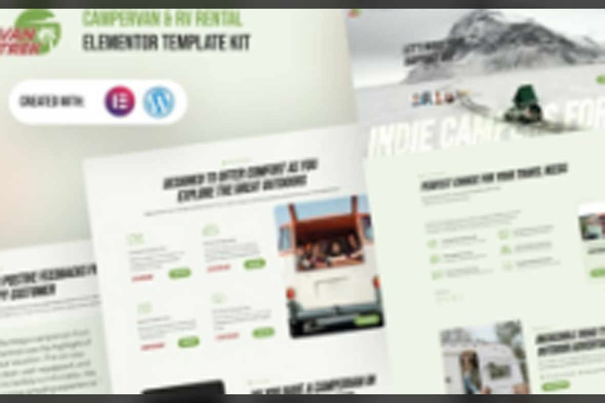 VanTrek – Campervan and RV Rental Elementor Pro Template Kit June 19, 2025