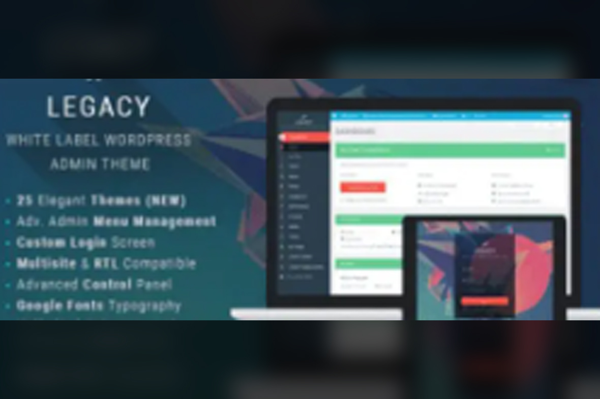 Legacy – White label WordPress Admin Theme v9.7