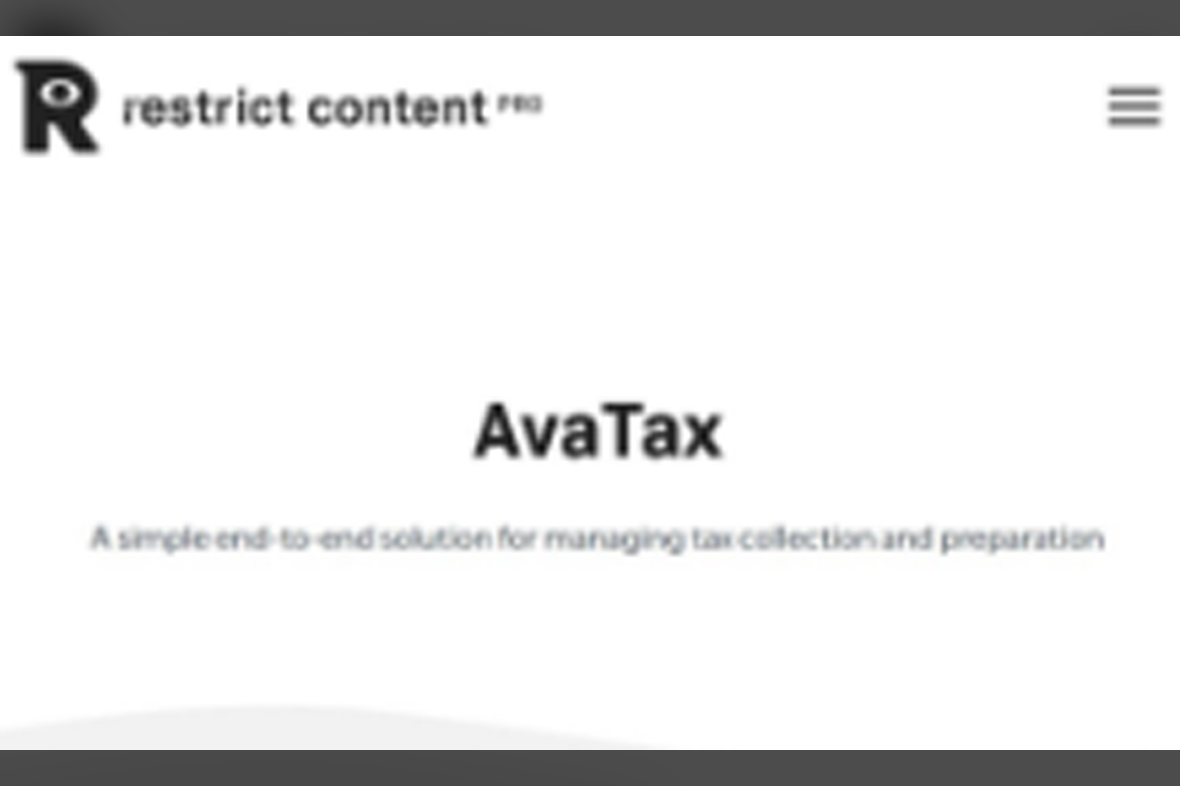 Restrict Content Pro – AvaTax v1.0.6