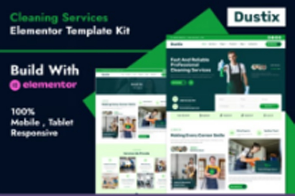 Dustix – Cleaning Services Elementor Template Kit October 7, 2025
