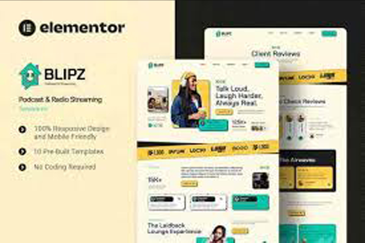 Blipz – Podcast and Radio Streaming Elementor Template Kit July 10, 2025
