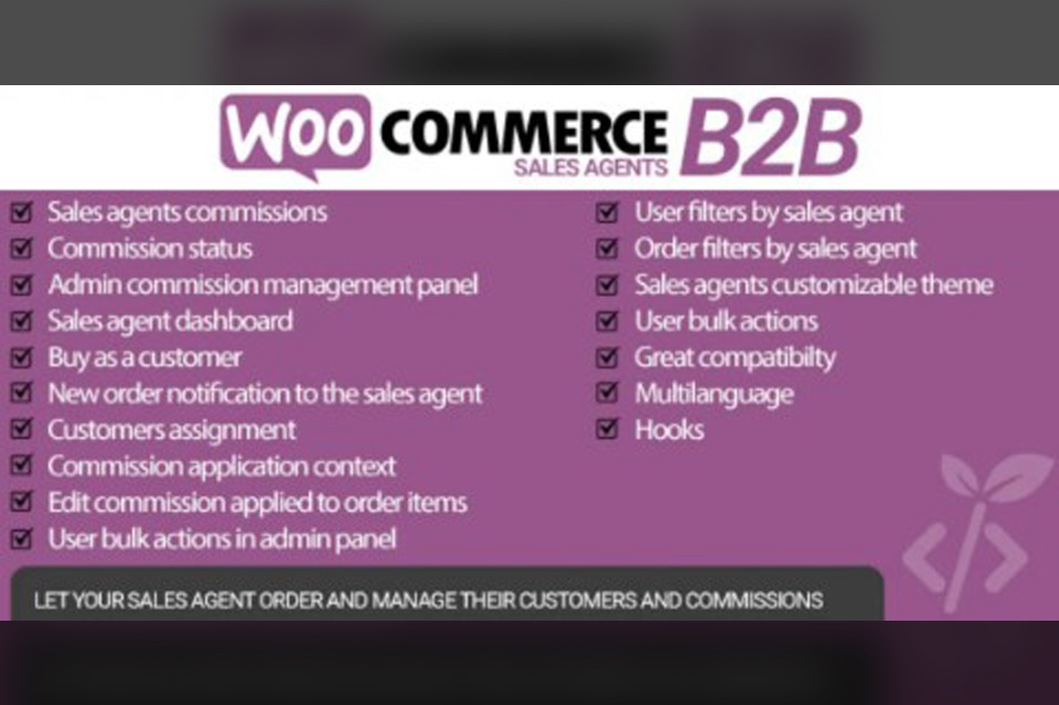 WooCommerce B2B Sales Agents v1.5.0