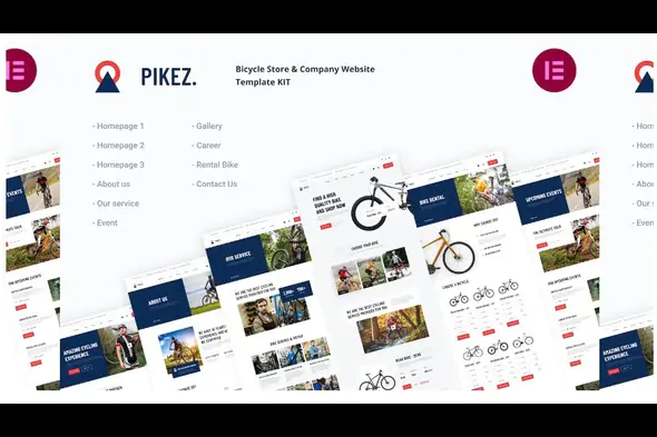 Pikez – Bike Shop & Bicycle Rental Elementor Template Kit