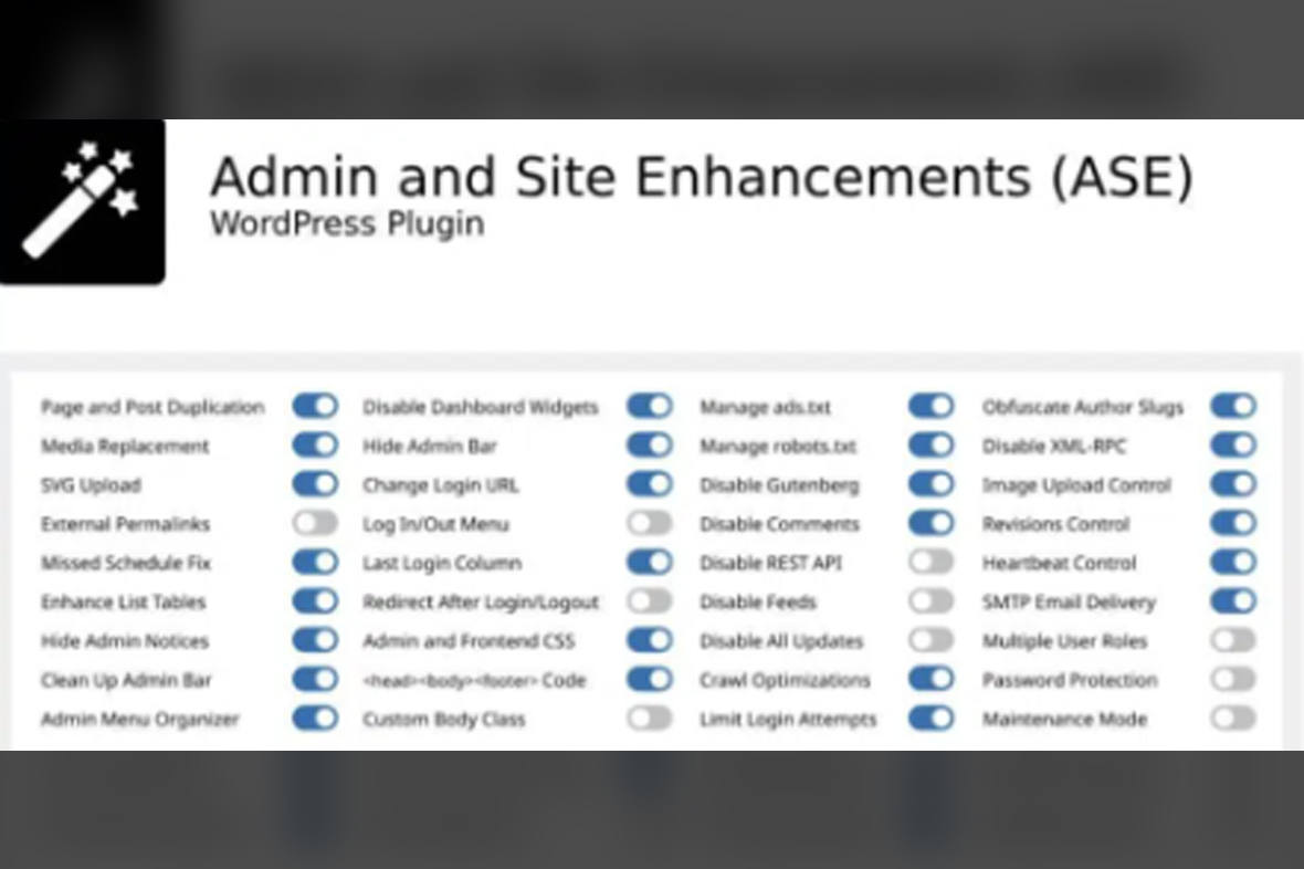 Admin and Site Enhancements (ASE) v7.8.1