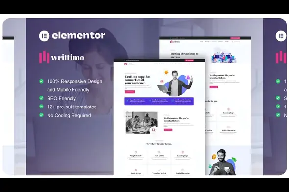 Writtimo – Content Writing Service Agency Elementor Kit