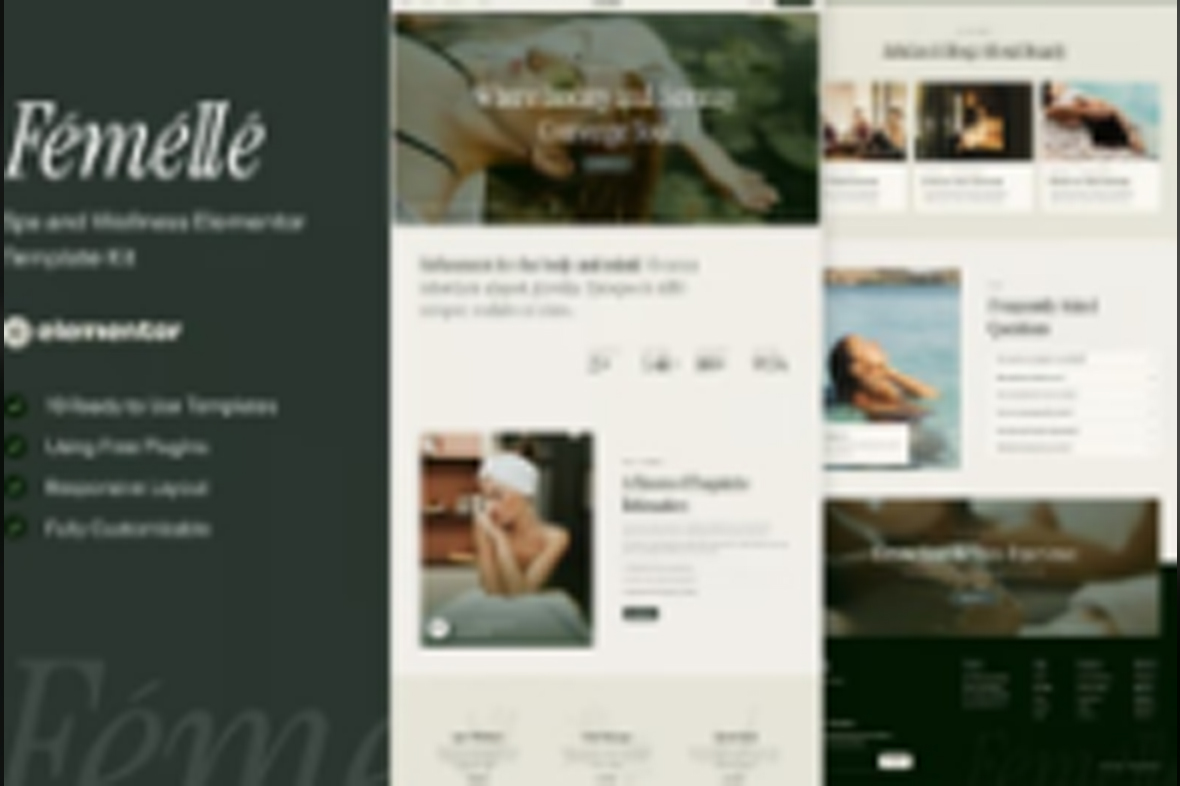 Femelle – Spa and Wellness Elementor Template Kit May 12, 2025