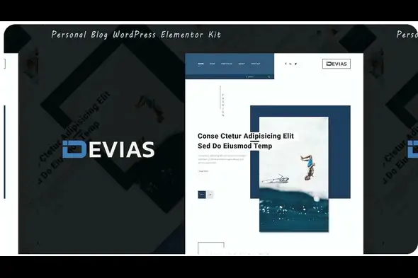 Devias – Blog & Magazine Elementor Template Kit