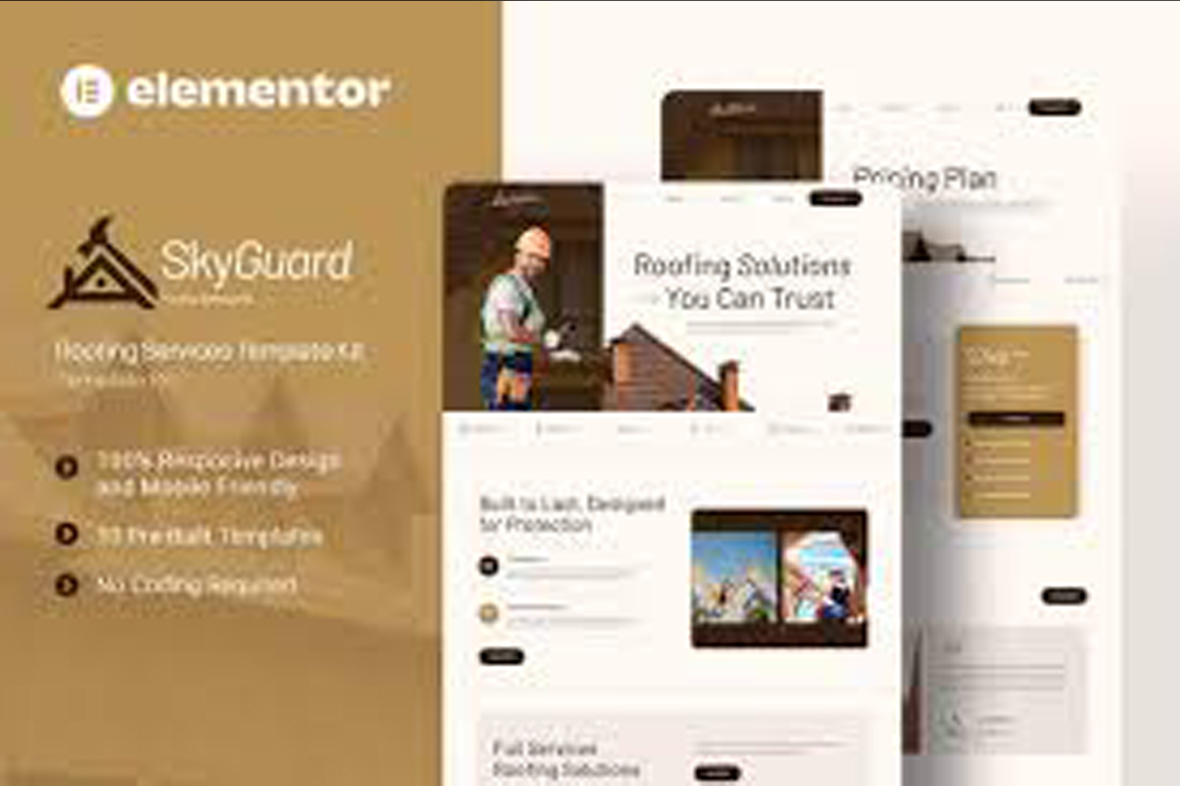 SkyGuard – Roofing Services Elementor Template Kit June 10, 2025