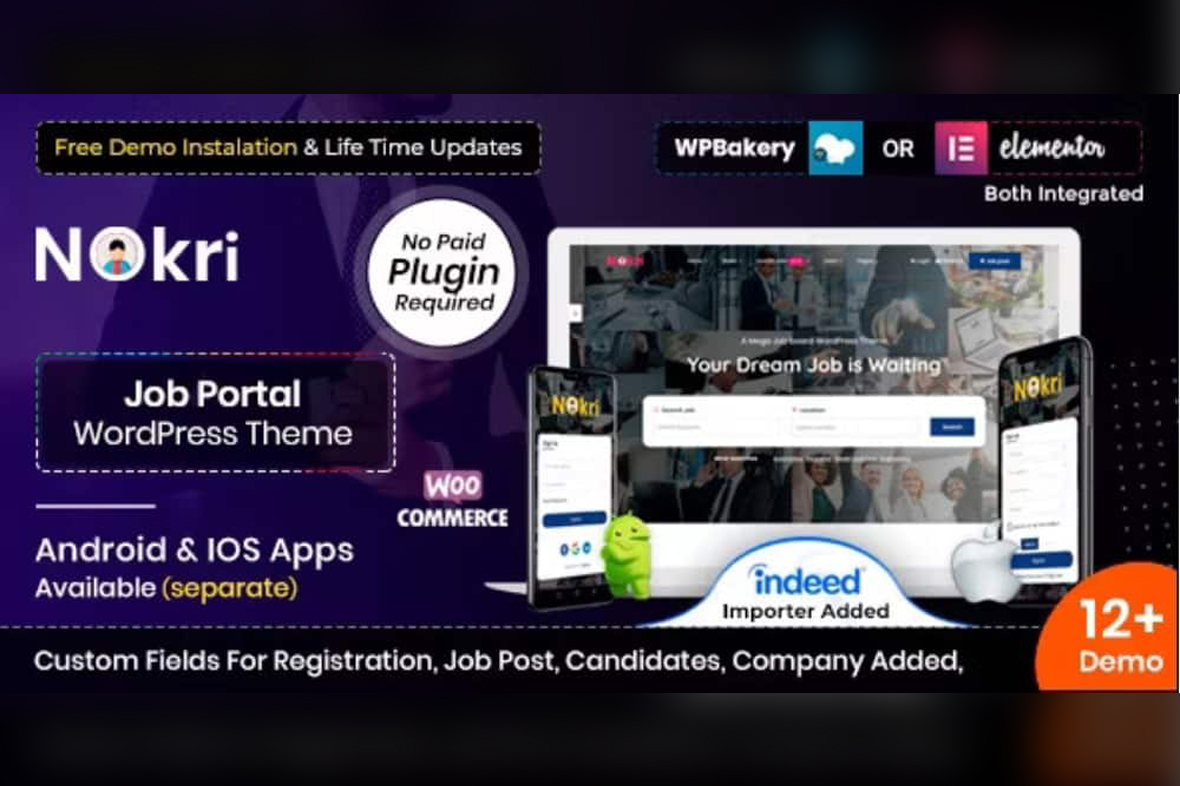 Nokri Theme – Job Board WordPress Theme v1.6.4